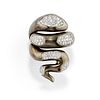 Gavello - A 18K burnished gold, white gold and diamond ring, Gavello