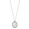 A 18K white gold, crystal rock and diamond pendant