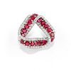 A 18K white gold, ruby and diamond brooch