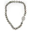 An important 18K white gold, cultured pearl and diamond necklace