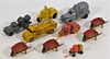 9PC Antique Motorcycle Toy Truck Group
