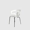 White Round Back Armchair (2 in stock)