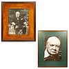 Lot of 2 photographs. Comprised of: a) Winston Churchill, 19.2 x 14.9" (49 x 38 cm); b) Winston Churchill 18 x 12.9" (46 x 33 cm)