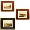 Lot of 3 prints. Comprised of: a) A. Pugin del. / J. Bluck Sculp. Clare hall. Print. Framed. Others. 10.2 x 13" (26 x 33.5 cm)