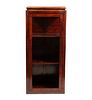 Cabinet. 20th century. Carved in wood. With internal shelves, hinged glass door and plinth-type support. 52.3 x 23.6 x 15.7" (133 x 60 x 40 cm)