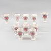 Lot of 10 cups. 20th century. Porcelain. Decorated with gold enamel, Union Jack crest and "Sir Winston Churchill" inscription.