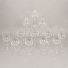 Lot of 12 vermouth glasses. USA. 20th century. Libbey.