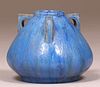 Pierrefonds Three-Handled Blue Microcrystalline Vase