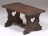 Arts & Crafts Hand-Carved Footstool c1920s