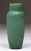Tall Hampshire Pottery Matte Green Vase c1910