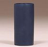 Early California Faience Matte Blue Cylinder Vase