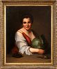 AMBIT OF JEAN-BAPTISTE SANTERRE (Magny-en-Vexin, 1651 - Paris, 1717) - Woman with cabbage
