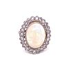 Art Deco Platinum Diamond Opal Ring