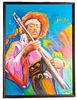Attr. Peter Max "Jimi Hendrix" Acrylic on Canvas