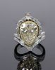 18K WG Custom 3.75 CTTW Fancy Yellow Diamond Ring