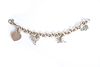 Sterling Silver Charm Bracelet w/Tiffany Heart Tag
