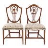 Pair Connecticut Federal Mahogany Side Chairs