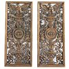 Pair Romanesque Cast Bronze Door Panels