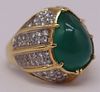 JEWELRY. 18kt Gold, Emerald and Diamond Ring.