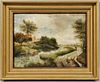 Circle of Willem Roelofs (Dutch, 1822-1897)      Dutch Canal Landscape