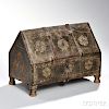 Iron-bound Carved Oak Chest