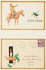 Olaf C. Seltzer (1877-1957); Christmas Card & Envelope (1938)