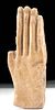 Egyptian Ptolemaic Glass Hand Votive