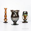 Three Imperial Art Glass "Free Hand" Vases