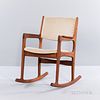 Danish Modern Oak Rocking Chair