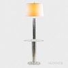 Lucite Floor Lamp with Integrated Table