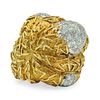Large 18kt Gold Diamond Ladies Ring
