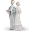 Lladro ''Bride and Groom'' 1977 Porcelain Figurines