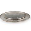 (2 Pc) Silver Toned Oval Serving Trays