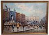 Signed Impressionist French Street Scene Painting