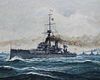 Brian Sanders (B. 1937) "HMS Dreadnought"