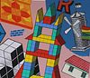 Dan Fern (B. 1945) "Toy Building Blocks"