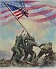 Dennis Lyall (B. 1946) Flag Raised at Iwo Jima