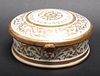 French Limoges Gilt Porcelain Dresser Box