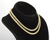 Modern 14K Yellow Gold Fancy Chain Link Necklace