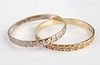 14K Gold Rings One Yellow Gold & One White Gold