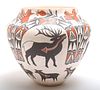 M. Antonio Acoma Pueblo Pottery Animal Motif Olla