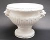 White Glazed Ceramic Urn Form Jardiniere