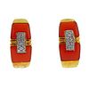 18K Gold Diamond Gemstone Earrings