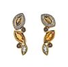 14k Gold Diamond Gemstone Earrings 