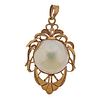 14k Gold  Mabe Pearl Pendant 
