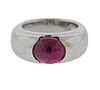 18K Gold Ruby Band Ring