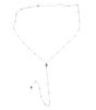 14k Gold Diamond Cross Long Drop Pendant Necklace 