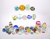 A COLLECTION OF THIRTY-SEVEN GLASS PAPERWEIGHTS, 