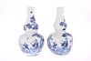 A PAIR OF CHINESE BLUE AND WHITE PORCELAIN GOURD 