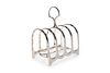 A GEORGE V SILVER TOAST RACK, by William Hutton &